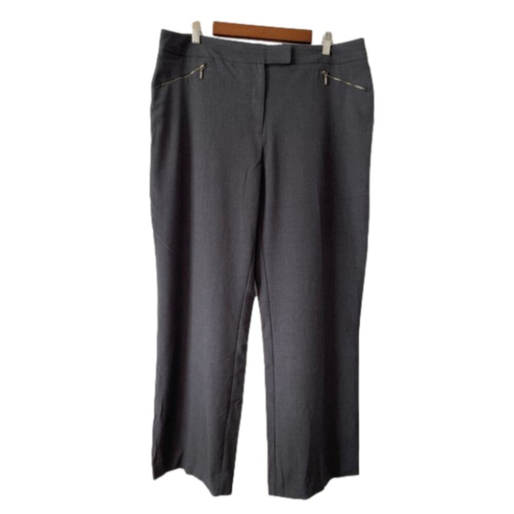 George Women's 18 Uptown Stretch Heather Wide Leg Business Office Career Pants